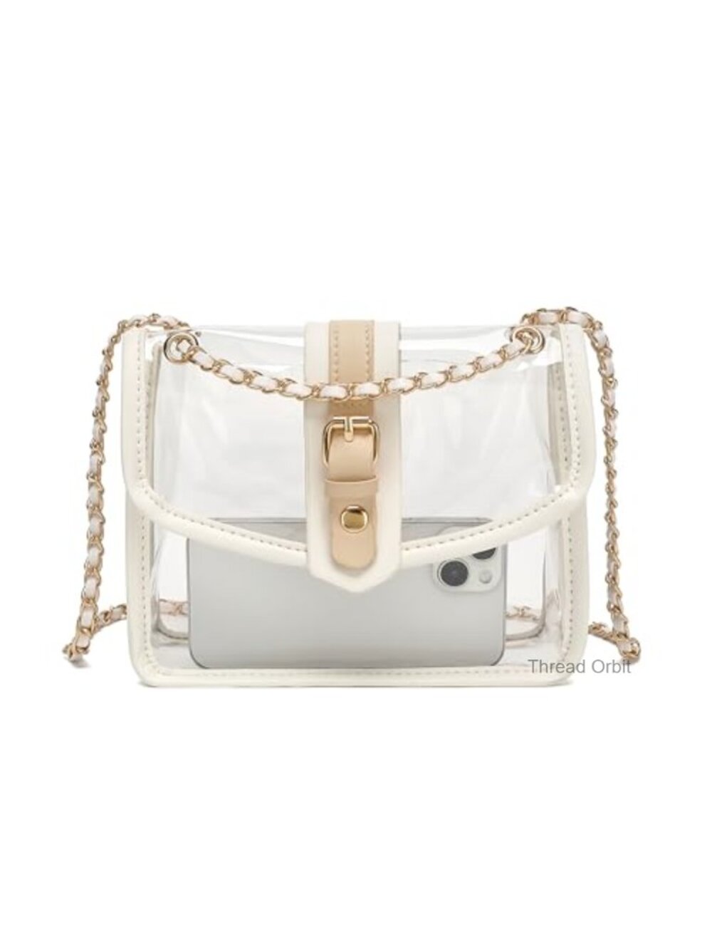 Clear Crossbody Bag Stadium Approved PVC Purse Adjustable Strap